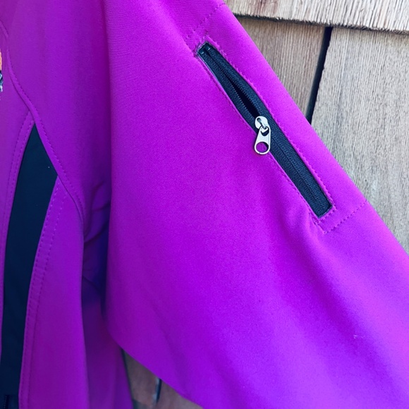 North End Three-Layer Fleece Jacket Soft Fuchsia Embroidered Squamish Valley L - Picture 5 of 16